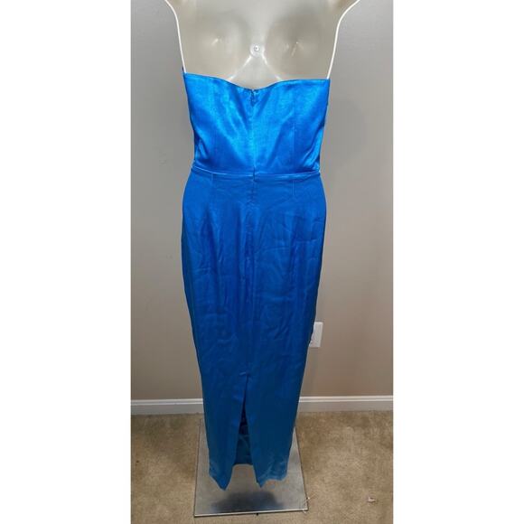 Sau Lee Palmer Cutout Bodycon Azure Blue Maxi Dress Size 00 - Picture 7 of 9